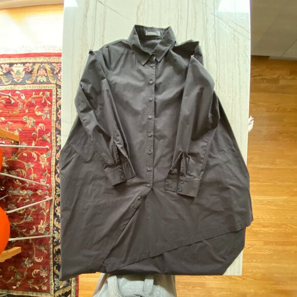 Alembika black long A-line shirt tunic sz 1 long lagenlook - Picture 5 of 8